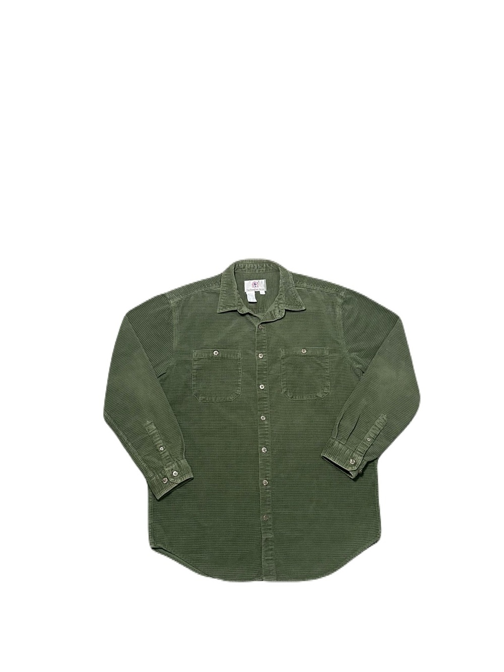 The Territory Ahead Corduroy Waffle Grid Shirt Vintage  Men’s Large Green